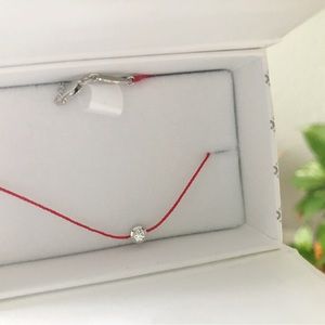 REDLINE PURE STRING DIAMOND RED STRING WHITE GOLD BRACELET